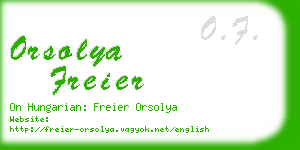 orsolya freier business card